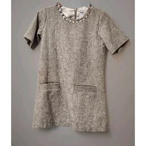 👗 BABY CZ by Carolina Zapf New York Grey Wool‎ Dress ~ Sz 4T Holiday Party Fun